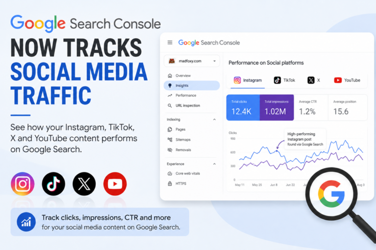 social traffic tracking on google search console